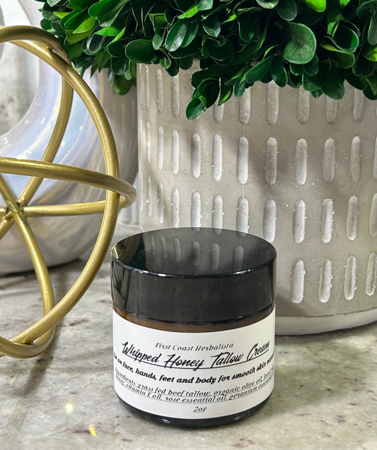 Whipped Honey Grass Fed Beef Tallow Moisturizing Cream