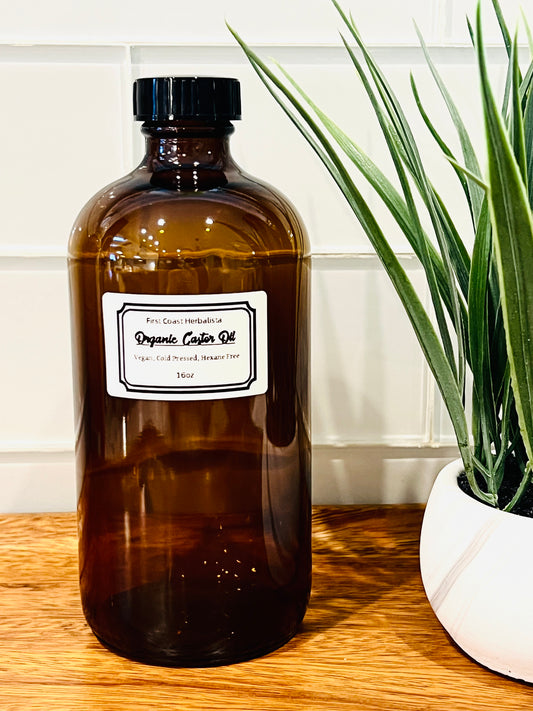 Castor Oil - Organic, Vegan, Cold Pressed, Hexane Free